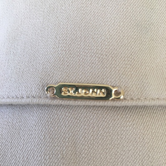 St. John Sport By Marie Gray Beige/Tan Blazer - Size Medium - Picture 5 of 15